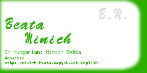 beata minich business card